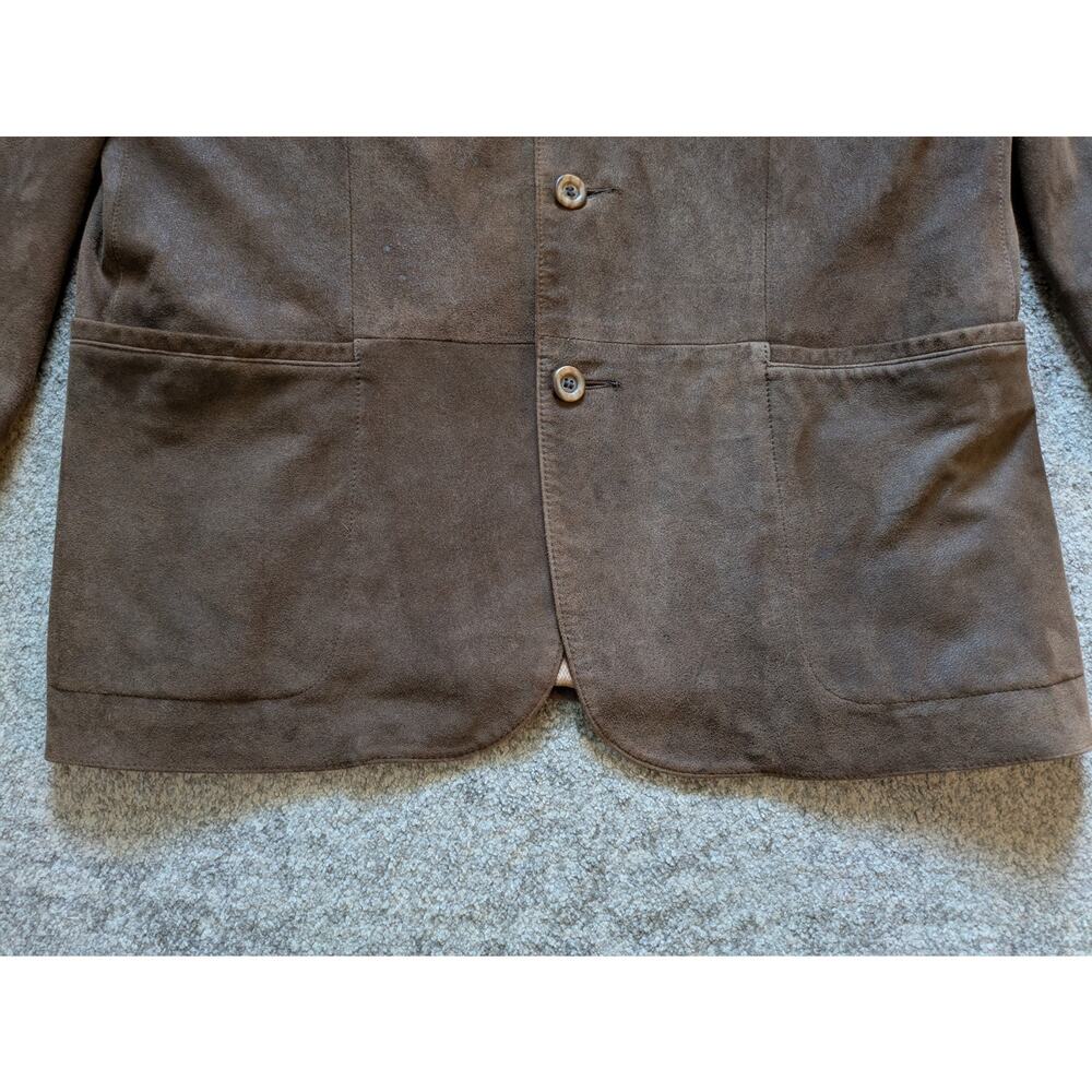 Vintage Remy Leather Suede Mens 3-Button Blazer Jacket Size 42 Made In USA - Picture 5 of 16